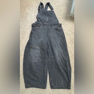 Free People Good Luck Barrel Overalls XL